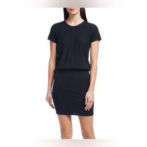 James Perse Black Blouson T-Shirt Dress